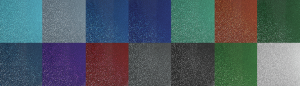 Varatti metal flake gelcoat colors.